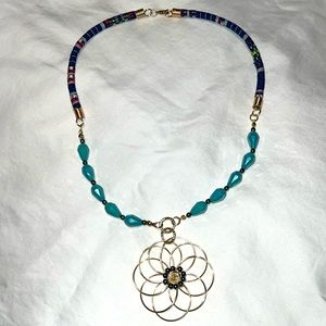 Artisan made custom necklace with glass beads